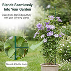46 inch Plant Trellis for Climbing Plants, Metal Garden Trellis for Potted Houseplants Indoor & Outdoor, Rustproof Plant Support for Ivy Pothos Monstera Hoya Flower Vine, 1Pcs, Green