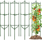 TCBWFY 4-Pack 48-Inch Adjustable Tomato Cages, Heavy-Duty Metal Plant Support Trellis for Garden and Pots, DIY Tomato Stakes, Height Adjustable 16 to 192 Inches