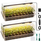 Seed Starter Tray with Grow Light, Seed Starter Kit Full Spectrum with 5 Dimmable Brightness & Timer, Indoor Plant Grow Tray for Beginners & Seasoned Gardeners, Gardening Gifts (White, 72 Cells)