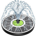 SZMP Upgraded 3.5W Full Glass Panel Solar Fountain for Bird Bath, Floating No-Installation Solar Powered Water Fountain Pump with 7 Nozzles, for Garden, Pond Decor (White)