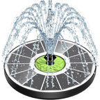 SZMP Upgraded 3.5W Full Glass Panel Solar Fountain for Bird Bath, Floating No-Installation Solar Powered Water Fountain Pump with 7 Nozzles, for Garden, Pond Decor (White)