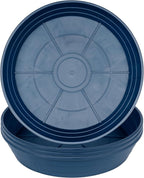 Plant Saucer 6 Inch 4 Pack 6 8 10 12 14 16 18 20 25, Plastic Plant Trays for Pots，Extra-Deep Plant Water Dray Tray, Bird Bath Bowl, Heavy Flower Plant saucers Indoors and Outdoor No Holes 6in-4 blue