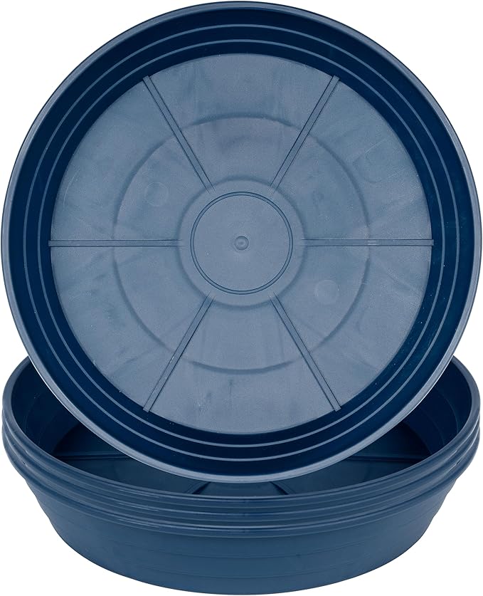 LWALRS Plant Saucer 14 Inch 4 Pack 6 8 10 12 14 16 18 20 25, Plastic Plant Trays for Pots，Extra-Deep Plant Water Dray Tray, Bird Bath Bowl, Heavy Flower Plant Saucers Indoors and Outdoor No Holes