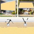 Shade&Beyond Customized Size 20' X 22' Shade Cloth with Grommets, 90% UV Protection UV Protection Mesh Tarp Sun Screens for Patio GN01, Sand