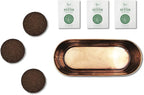 BUZZY Organic Windowsill Grow Kit – Copper Culinary Garden with Basil, Cilantro, and Chives, Grow Fresh Herbs Indoors, DIY Herb Starter Kit and Seed Kit, Unique Gardening Gift for Home and Parties