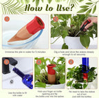 SiliFine 6 Sets Plant Watering Devices Include Terracotta Self Watering Spikes and 26 oz Plastic Bottles, Slow Release Vacation Insert Automatic Plant Waterer Device (Blue and Mixed Color)