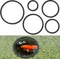 5 Pcs Aquarium Floating Plant Corral - 5 Sizes of Floating Plant Ring, Fish Feeding Ring (Black)
