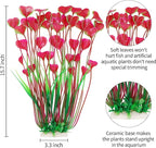 MyLifeUNIT Aquarium Plants, 2 Pack Tall Plastic Plants for Fish Tank Decorations, 15.75 Inches (Pink)