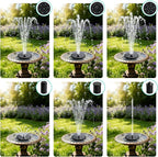 DDcafor Solar Fountain for Bird Bath,3.5W Solar Powered Water Fountain Pump with 6 Nozzles Floating Solar Water Pump for Birdbath,Small Pond Garden Outdoor Water Feature