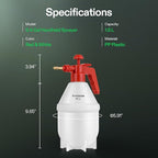VIVOSUN 50oz Pump Sprayer, Handheld Garden Water Sprayer Bottle with Adjustable Brass Nozzle, for Spraying Plants, Flowers, Weeds and Cleaning, Red