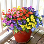 Hommyea Artificial Fake Flowers for Outdoor, 6 Bundles UV Resistant Faux Plants Decoration Silk Flowers No Fade Plastic Flowers for Outside Planters Home Porch Patio Yard Garden Decor