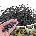 CJGQ 2.4lb 1/4" Small Pebbles Black for Plants,Potting,Succulents Aquarium Fish Tank Vases Decorative Garden Polished Gravel Rocks Stones