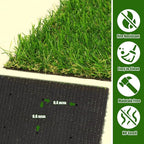 Heyroll Realistic Artificial Turf Grass, 11 FT X 76 FT Artificial Synthetic Fake Grass, 20MM Green Turf Rug Pet Dogs Lawn Mat with Drainage Holes for Indoor Outdoor Patio Garden Landscape/Custom Size