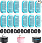 GIOTOHUN Cat Water Fountain Filter: 24 Filters - 12 Pieces Filters + 12 Pieces Sponges for Cat Fountain - Pet Water Fountain Filter Replacement for Pet Dispenser H1 (67oz/2L)