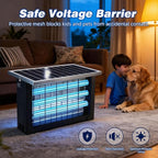 Powerful Large Solar Bug Zapper Outdoor for 3000 sq.ft, Poartable Rechargeable Mosquito Zapper with High Powered, Cordless Solar Fly Zapper for Patio Garden Backyard RV Camping with 13W Solar Panel
