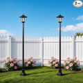 2 Pack 61" Solar Lamps Post,Solar Lamp Post Lights Waterproof Perfect for Festive Decoration in Gardens, Lawn, Patio, Front/Back Door