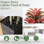 Artificial Dracaena Tree：6FT Faux Silk Tropical Yucca Floor Trees Realistic Fake Green Plant with Natural Wood Trunk & Lifelike Leaves for Home Office Decor Indoor & Outdoor (6FT,1-Pack,Black)