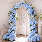 65Pcs Blue Hydrangea Artificial Flowers Bulk，Realistic Silk Fake Flowers with Stems，Faux Hydrangea Flowers for Wedding Home Decor Centerpieces Living Room Garden Party Baby Shower Decoration