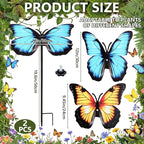Hsei 2 Pcs Small Metal Plant Umbrella for Outdoor Butterfly Plants Shade Cover 12 Inch Garden Sunshade Disk for Potted Live Decor Provide Shelter from Blazing Sun
