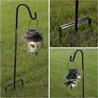 EXCMARK Shepherd Hook Adjustable Height 32/24/16’’ 1/2 inch Thick Use at Weddings, Hanging Solar Lights, Lanterns, Bird Feeders, Metal Hanger Hook (Black,32inch). U.S. Patent.