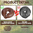 TezhiIe 3 Pack 15 Gallon Tree Watering Ring Bag, PVC Drip Irrigation Water Pouch Automatic Drip System, Watering Donuts for Trees, Deep Root & Low-Profile Slow Release Watering Bag