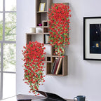 Fake Artificial Hanging Flowers for Outdoors Decoration, 2 PCS Faux UV Resistant Artificial Outdoor Flowers, Fake Plants Look Real Daisy No Fade Spring Decor for Porch Home Patio Balcony and Yard