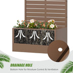 Casaphoria Metal Raised Garden Bed with Trellis, 59"x30"x12" Planter Box for Climbing Plants, Vegetables & Vines, Features Drainage Holes and Privacy Screen (Black-Louvered)