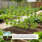 Cucumber Trellis, 50" X 47" U-Shape Garden Trellis for Climbing Plants Outdoor, Arch Trellis Cucumber for Raised Bed, Foldable Plant Support for Vine/Vegetable/Tomato/Zucchini/Pea