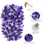 Faux Bougainvillea Artificial Flowers Plants for Outdoor Outside Spring Decoration, 2pcs Fake Silk Long Trailing Vines UV Resistant Realistic for Front Door Porch Planter Urn Patio Balcony Yard, Mix