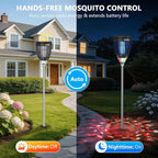 Solar Bug Zapper Outdoor, Jinyeda 4200V Mosquito Zapper with RGB Projector & Flame Lights, Cordless Mosquito Killer, USB Rechargeable Fly Insect Trap Waterproof Lighting Decor for Patio, Garden, Yard