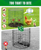Breeze Touch 6 Pcs Plant Protectors from Animals, 12" H x 12" D Metal Plant Cages for Outdoor Plants, Sturdy Garden Cloches for Plants, Anti-Scratch Chicken Wire Mesh/Fencing, Strawberry Protector