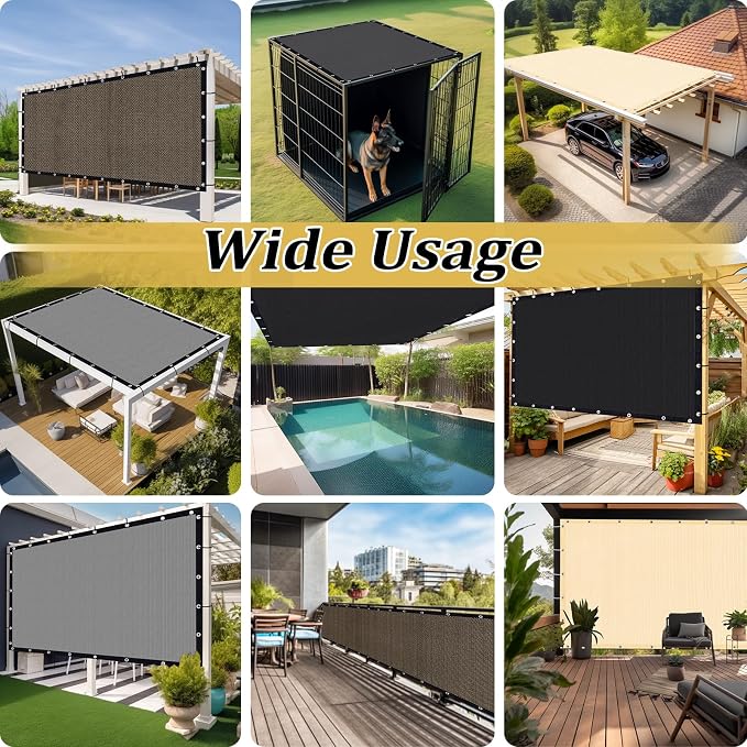 Shade&Beyond Customized Size 18' X 24' Shade Cloth with Grommets, 90% UV Protection UV Protection Mesh Tarp Sun Screens for Patio GN01, Sand