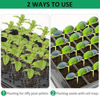 YAUNGEL Seed Starting Trays, XL Thicken Seed Starter Tray Kit with Humidity Dome Durable Growing Trays for Greenhouse & Gardens, 4 Pack 160 Cells, Black