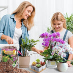 Orchid Bark Potting Mix - 9QT Natural Orchid Potting Mix for Repotting, Blended with Small Pine Bark and Perlite to Provide Ideal Ventilation and Good Drainage for Orchids and Other Potted Plants
