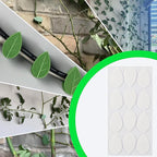 120 PCS Leaf-Shape Acrylic Adhesive Pads for Plant Wall Clips – Extra-Strong Double-Sided Stickers for Indoor & Outdoor Vine Clips, Plant Climbing Wall Fixers, Wall Vines Traction Adhesive
