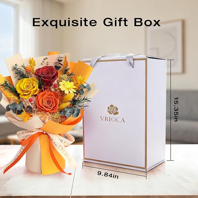 Vrioca Flowers for Delivery, Preserved Flowers Bouquets, Birthday Gifts for Women Mom