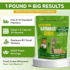 Todd's Seeds Cat Grass Seeds (1 Lb Bulk) | Premium Wheatgrass for Indoor Cats | Fast Growing Pet Grass in 5 Days | Non-GMO, Chemical Free, Hairball & Digestive Aid