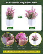 Clearain 6 Pack Fake Plants Mini Artificial Greenery Potted Plants for Home Decor Indoor Office Table Room Farmhouse Bathroom Decor (Mixed Color)