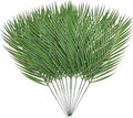 Artificial Palm Leaves Stem, Fake Tropical Palm Tree Leaf Plastic Greenery Plants Faux Areca Stems Jungle Boston Decoration for Indoor Outdoor Wedding Birthday Party Arrangement Table DIY Decor 12 Pcs