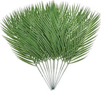 Artificial Palm Leaves Stem, Fake Tropical Palm Tree Leaf Plastic Greenery Plants Faux Areca Stems Jungle Boston Decoration for Indoor Outdoor Wedding Birthday Party Arrangement Table DIY Decor 12 Pcs