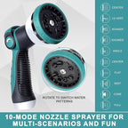50FT Garden Hose, 304 Stainless Steel Water Hose, Flexible with a 10-Mode Nozzle Sprayer, No Kink, Lightweight, Puncture Proof, Ideal for Yard, Lawn, Outdoor, 5/8" Outside Diameter