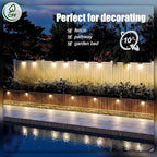 SOLPEX Solar Deck Lights Outdoor 16 Pack, Solar Step Lights Waterproof Led Solar lights for Outdoor Stairs, Step , Fence, Yard, Patio, and Pathway(Warm White)