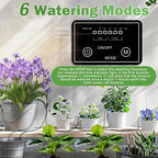 IPOW 50 Days Extra-Long Standby Time Supports 20~30 Pots 100% Anti-Siphoning Solar Irrigation System Automatic Watering System for Balcony, Indoor & Outdoor Plants, Garden, and Potted Plants