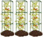 joyhalo 3 Pack Tomato Cage for Garden, 47 Inch Heavy-Duty Tomato Trellis, Height Adjustable Garden Trellis for Climbing Plants Vegetables Flowers Cucumber Peony