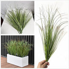 Artificial Plants, Fake Wheat Grass Tall Shrubs Bundles, Faux Greenery Plastic Plant Indoor Outdoor Decoration Home Garden Christmas Party Table Centerpieces Vase DIY Decor - Tail End Red Leaves 8 Pcs