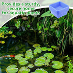 12PCS Aquatic Plant Baskets for Hydroponics Water Garden Plant Pots 10.5 x 10.5 x 3.7 Inch Square Plastic Mesh Basket for Hydroponics Live Aquarium Nursery Grow Botany Flowers