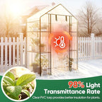 Quictent Essential Walk-in Greenhouse for Outdoors, 56x29x77 inch Portable 3-Tier 4-Shelf Garden Hot House Kit with Plastic Cover for Winter Seed Starting Plant Protection Backyard Patio, Clear
