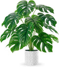 Der Rose Artificial Plants Indoor Large 28'' Fake Monstera Faux Potted Plants Indoor Tall for Home Farmhouse Bedroom Living Room Decor