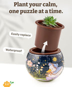 PieceRelax 3D Puzzle Planter 80 Pieces - The Dreamy Duck, Home Decor Flower Pots for Indoor Cactus, Succulents Pots [K1128]