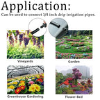 340PCS 1/4" Drip Irrigation Kit Barbed Connectors, Straight Barb, Tee, Single Barb, End Plug, Elbow, 4 Way Coupling Irrigation Fittings for Garden Lawn Flower Pot